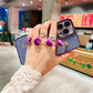 Luxury Flash Plating Frame With Love Heart Bracelet Phone Case