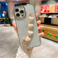 Luxury Flash Plating Frame With Love Heart Bracelet Phone Case