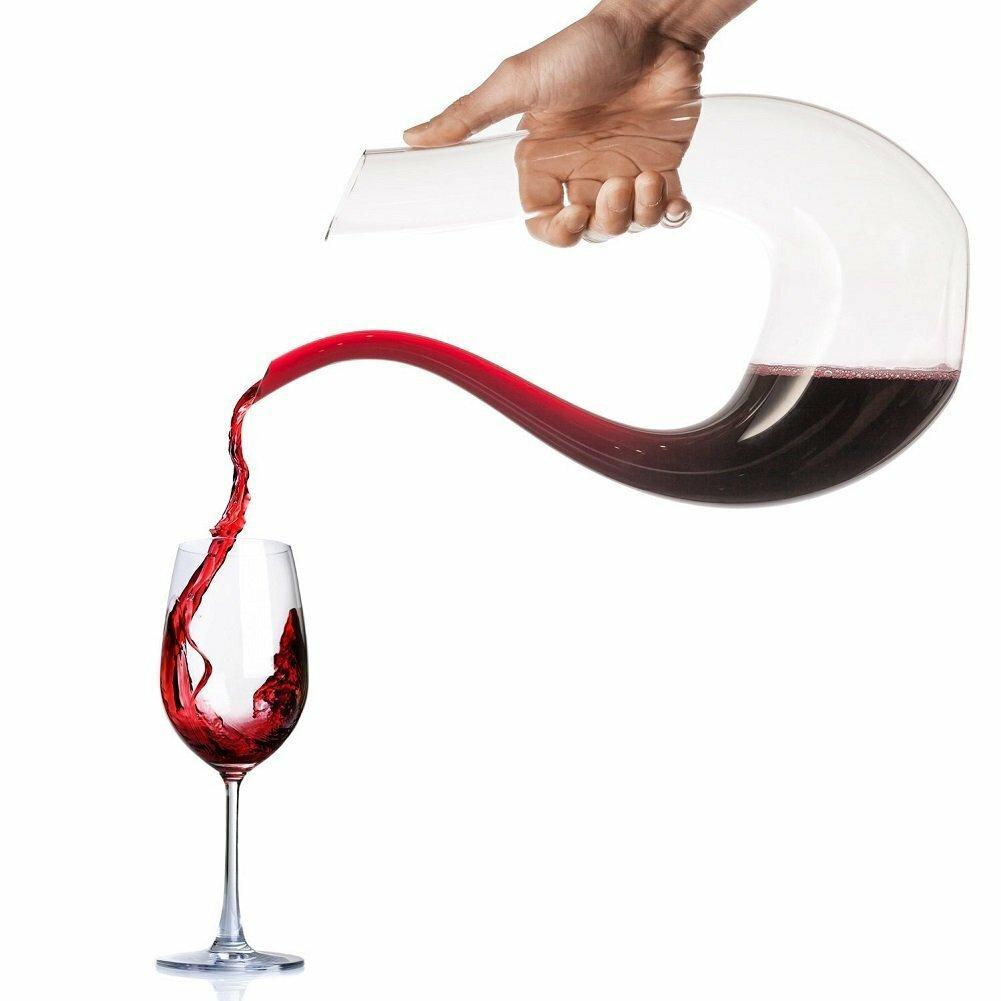 Crystal U-Shape Horn Wine Decanter