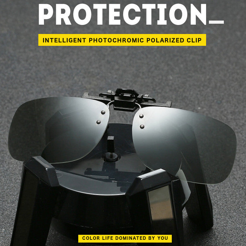 Photochromic Polarized Clip On Sunglasses Lens For Men And Women UV400 Blocking