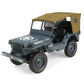 1:10 2.4G 4WD RC Off-Road Military Truck With Canopy and LED Light - Jedi Proportional Control - Crawler - RTR - JJRC Q65
