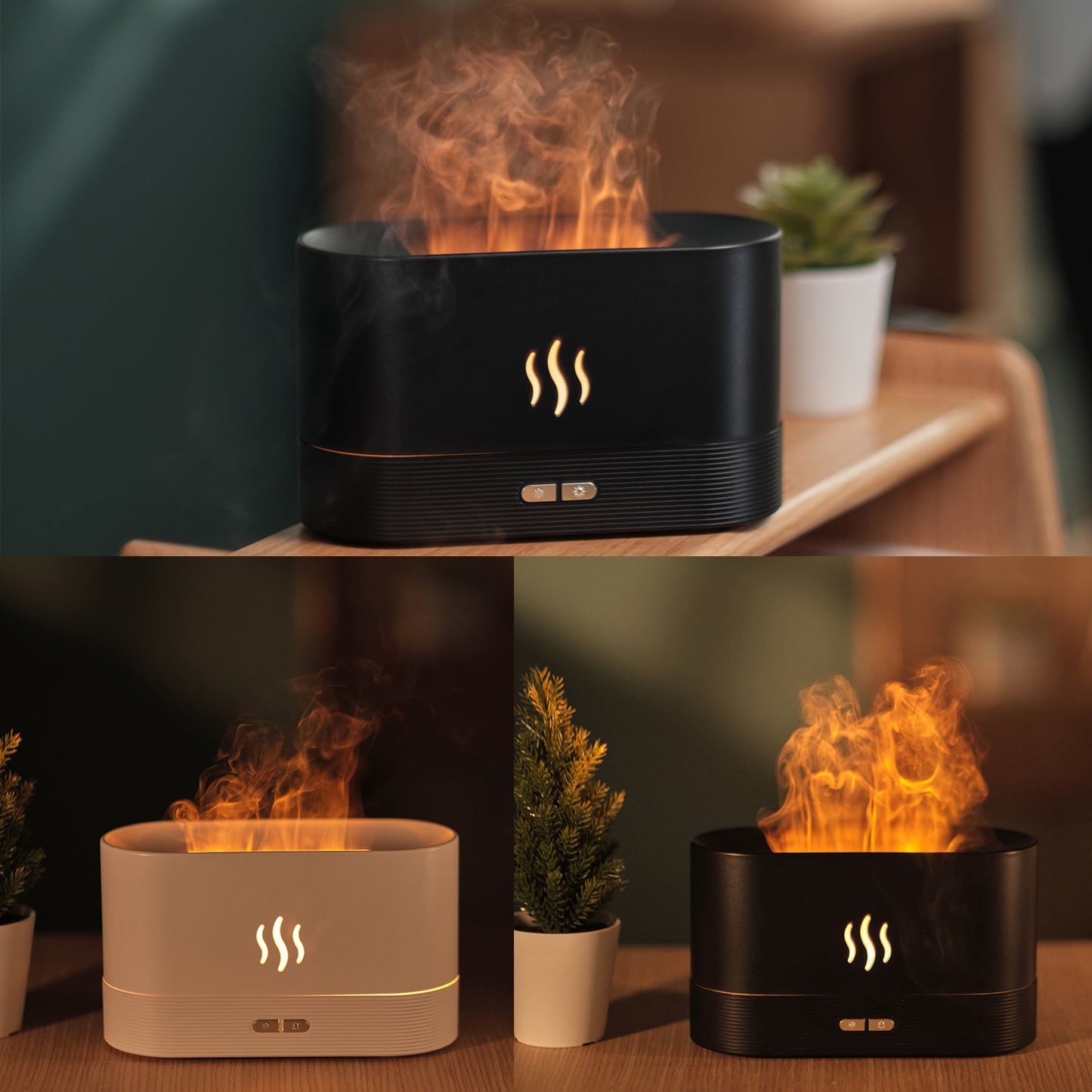 Flame Simulation Aroma Humidifier|Diffuser