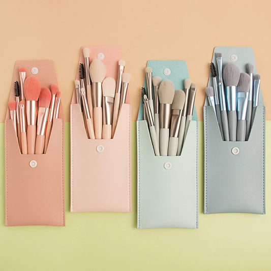 8 Pcs Mini Travel Portable Soft Makeup Brushes Set