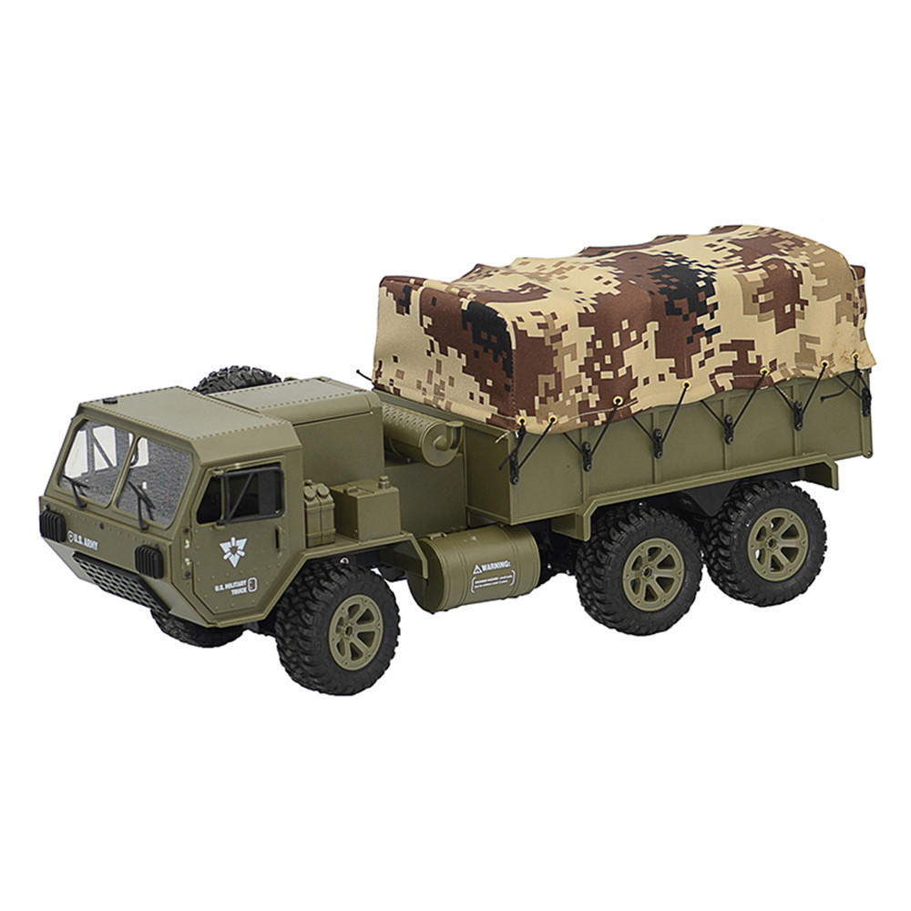 1:16 2.4G 6WD RC US Army Military Truck With Canvas - Proportional Control - RTR Model - 2 Batteries - Fayee FY004A