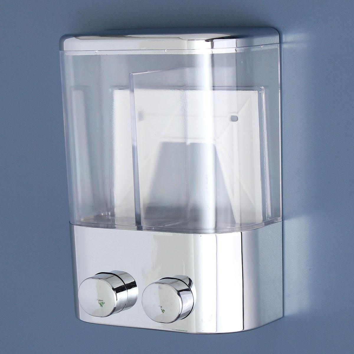 Dual Compartment Wall-Mount Liquid Soap Dispenser