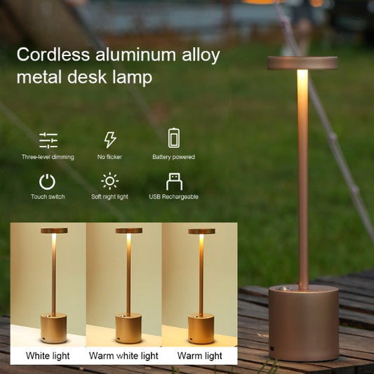 Aluminum Alloy Waterproof Rechargeable LED Desk Lamp