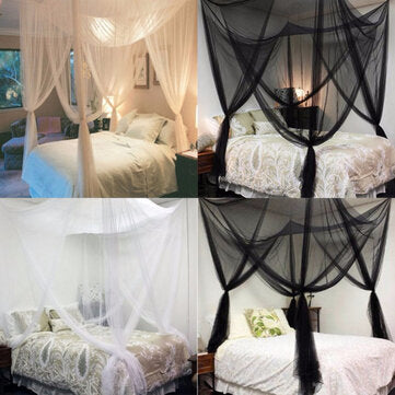 Multi-color Four Corner Mosquito Net Polyester Mesh Fabric Easy to Assemble