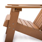 TALE Adirondack Chair Backyard Outdoor Furniture Painted Seating With Cup Holder All-Weather And Fade-Resistant Plastic Wood - Brown Color