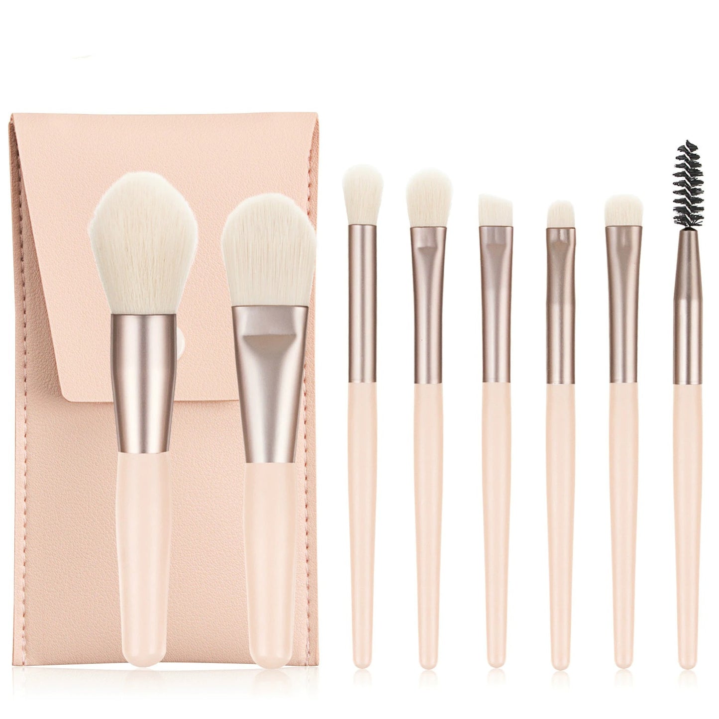 8 Pcs Mini Travel Portable Soft Makeup Brushes Set