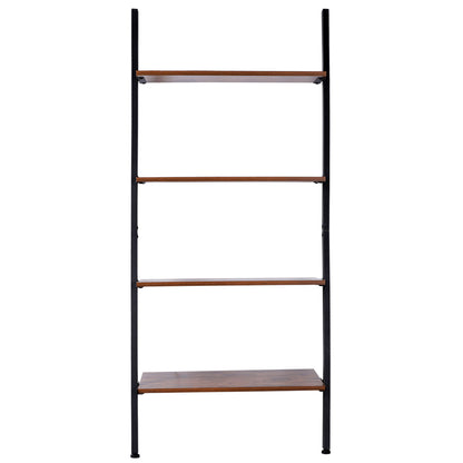 Ladder Shelf 4 Tier Bookshelf Storage Display Shelves Industrial Wood