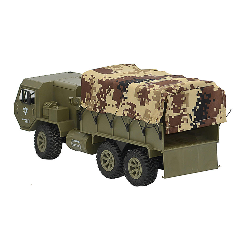 1:16 2.4G 6WD RC US Army Military Truck With Canvas - Proportional Control - RTR Model - 2 Batteries - Fayee FY004A