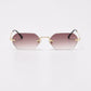 New Fashion Polygonal Frameless Sunglasses Women