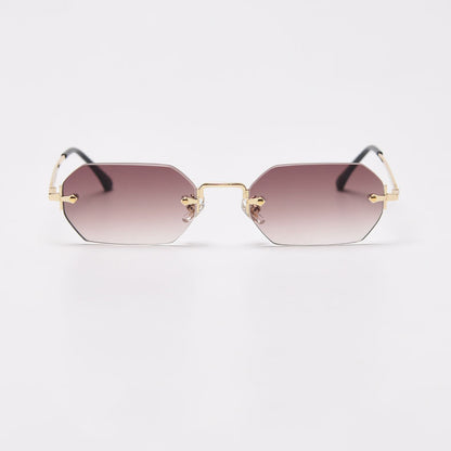 New Fashion Polygonal Frameless Sunglasses Women