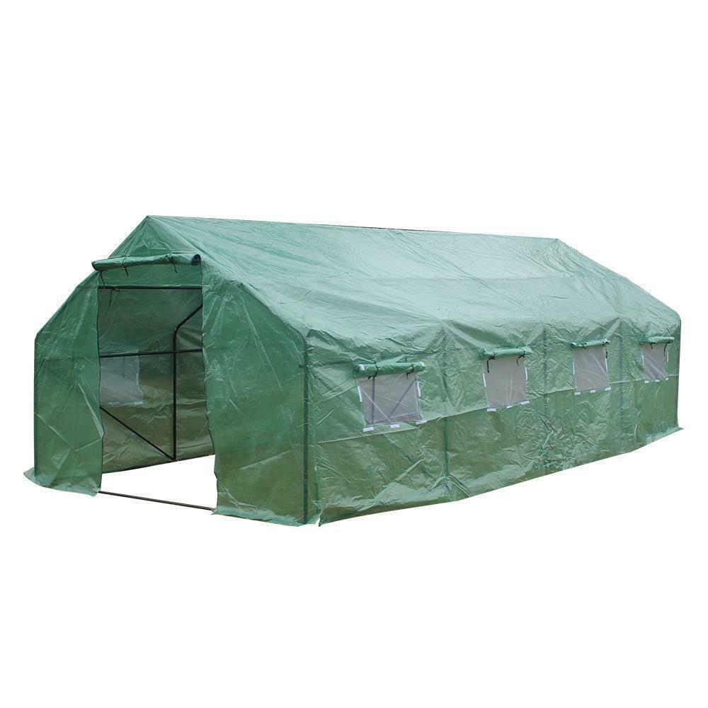 Sunkiso 20′x10′x7′ Heavy Duty Steel Frame Walk-In Spiked Greenhouse Plant Gardening Tent