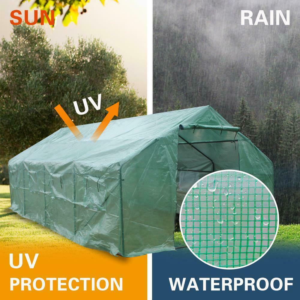 Sunkiso 20′x10′x7′ Heavy Duty Steel Frame Walk-In Spiked Greenhouse Plant Gardening Tent