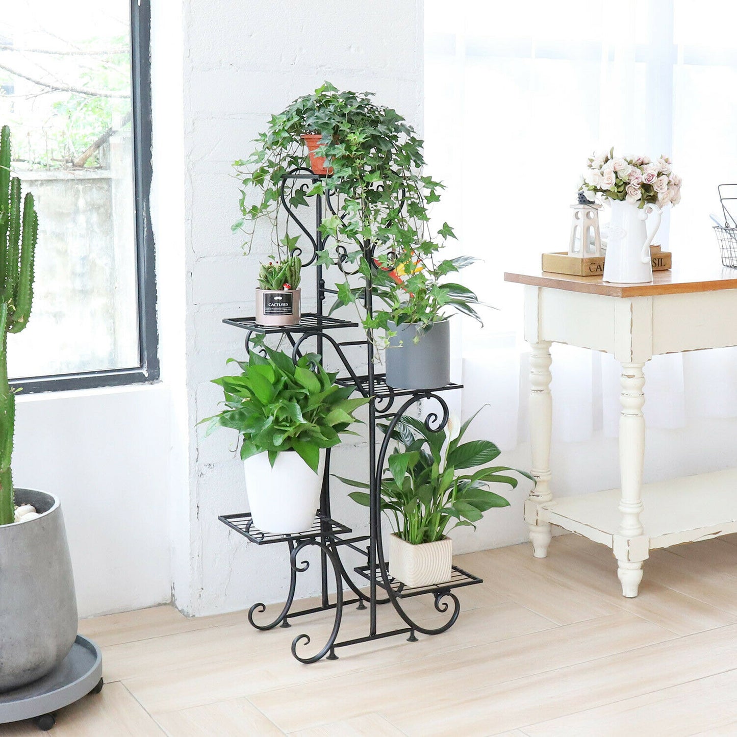 Extra Large 5 Tiers Anti Rust Metal Plant Stand Shelf | Rack