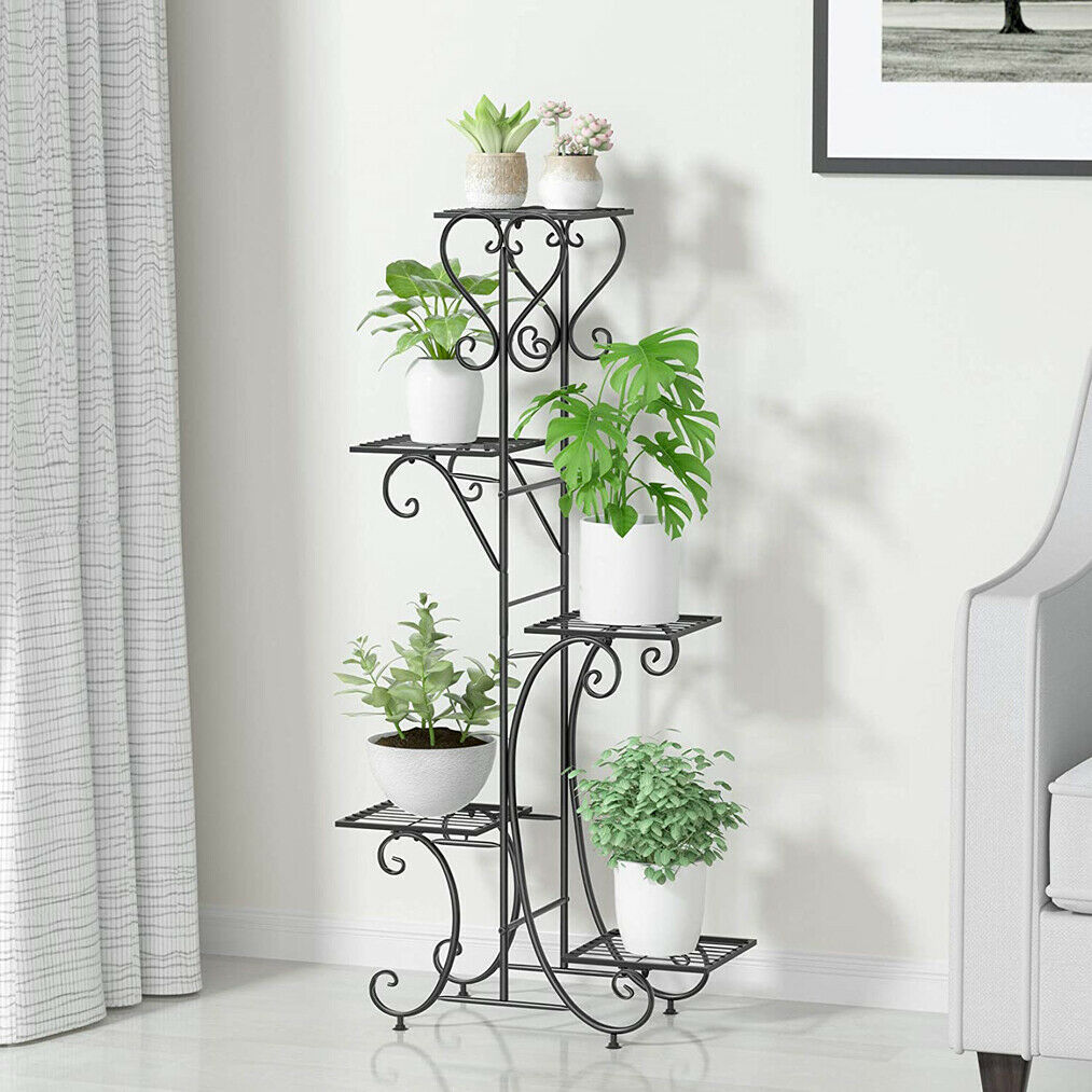 Extra Large 5 Tiers Anti Rust Metal Plant Stand Shelf | Rack