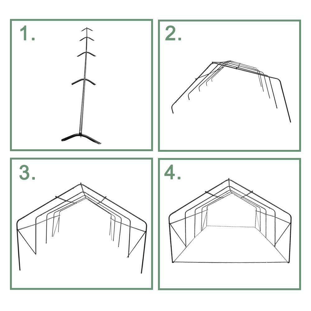 Sunkiso 20′x10′x7′ Heavy Duty Steel Frame Walk-In Spiked Greenhouse Plant Gardening Tent