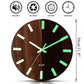 Wooden Wall Clock Glow in the Dark