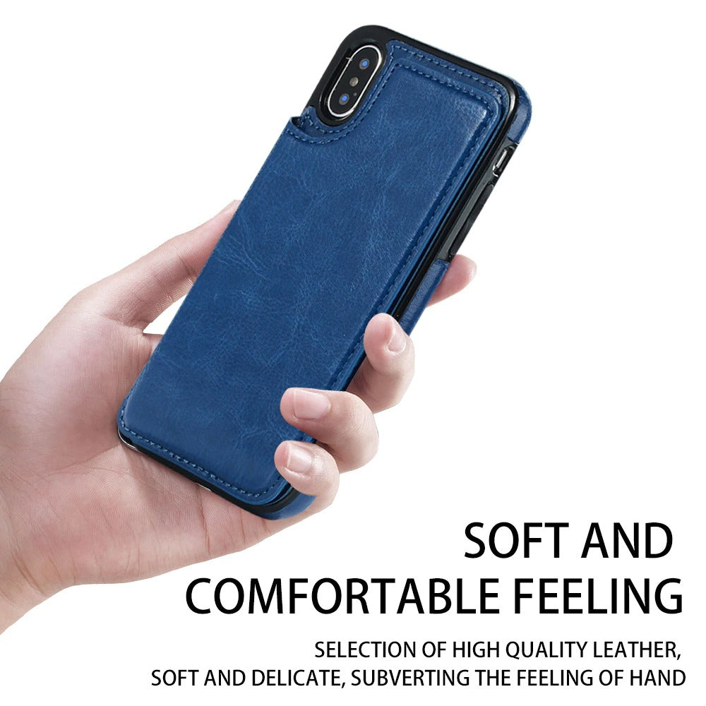 Luxury Slim Fit Premium Leather Wallet Cover For iPhone