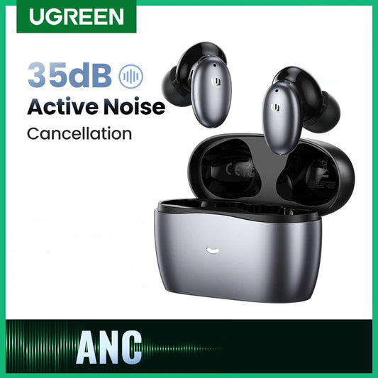 UGREEN HiTune X6 Wireless Bluetooth 5.1 TWS 35dB Hybrid Active Noise Cancellation Earbuds