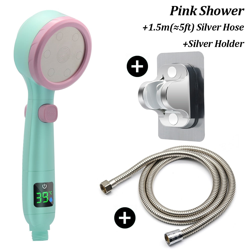 HydroEco High Pressure Temperature Display Shower Head