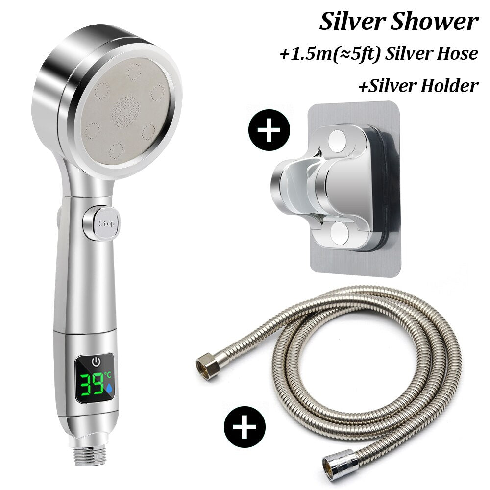 HydroEco High Pressure Temperature Display Shower Head