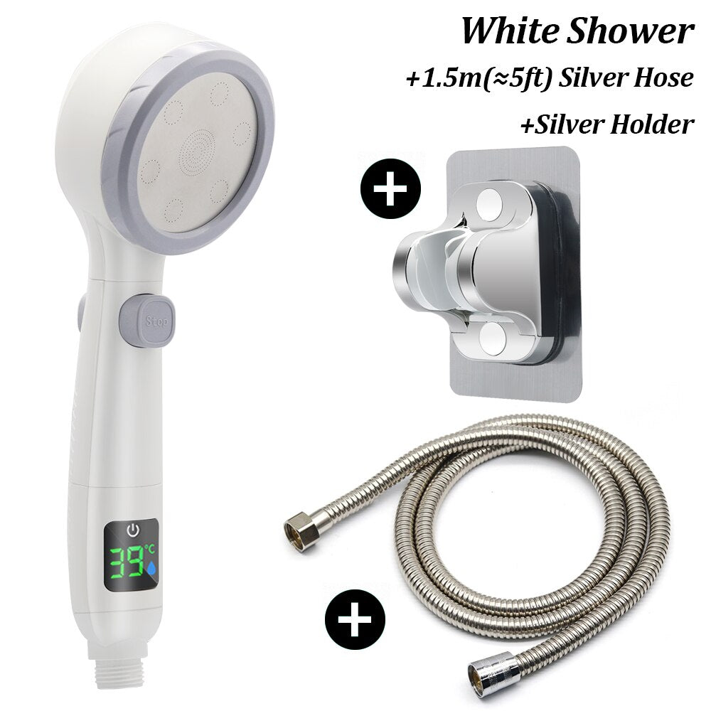 HydroEco High Pressure Temperature Display Shower Head