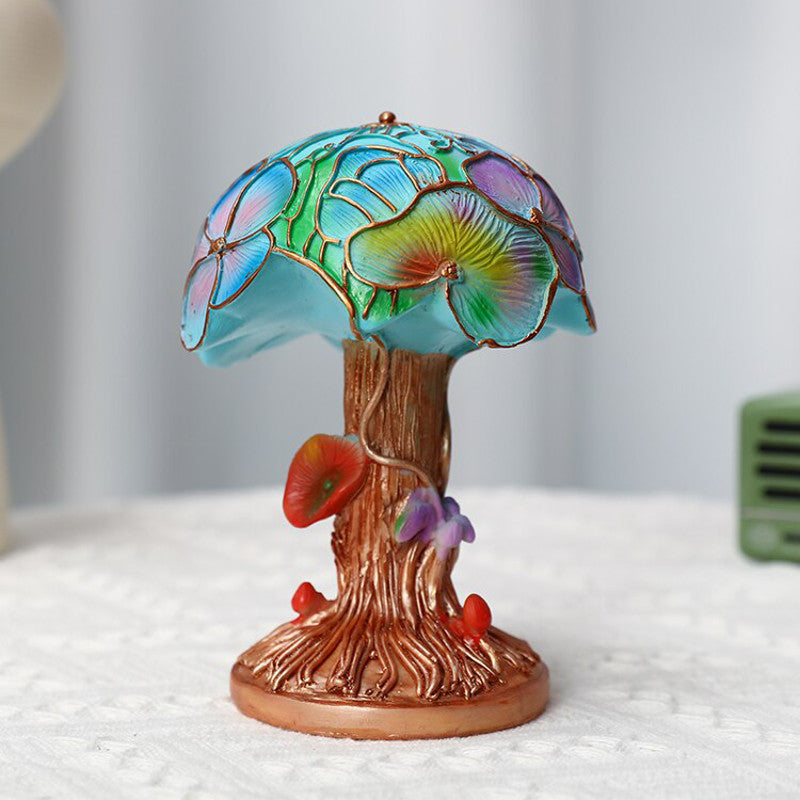 Creative Resin Stained Glass Plant Series Table Lamps