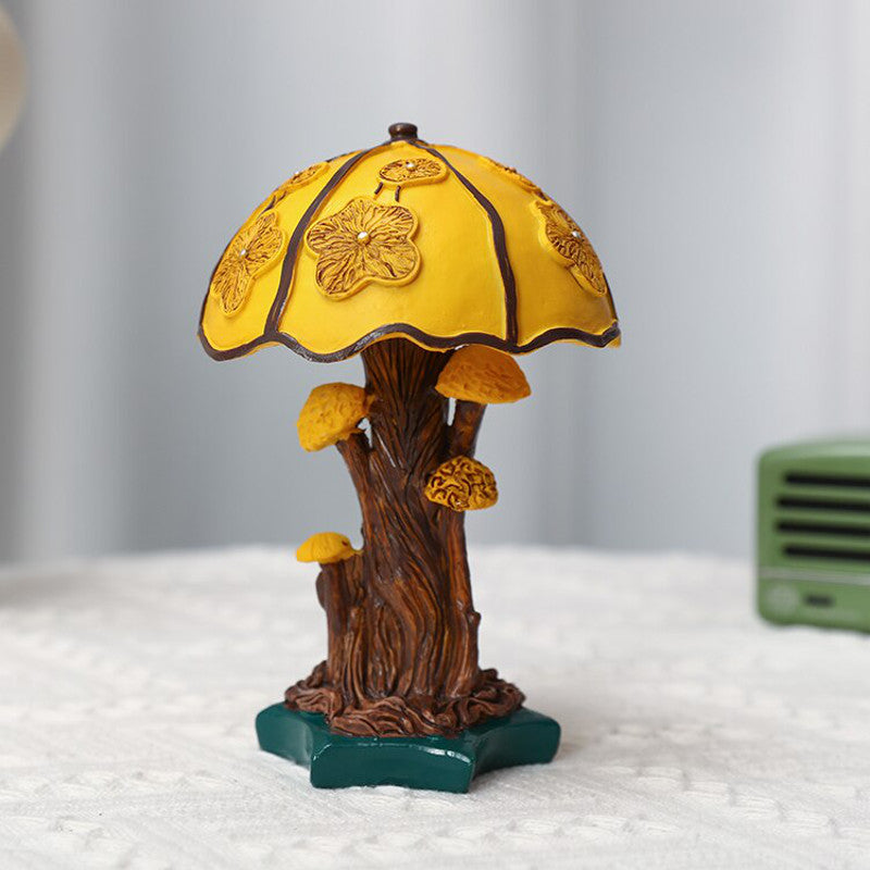 Creative Resin Stained Glass Plant Series Table Lamps